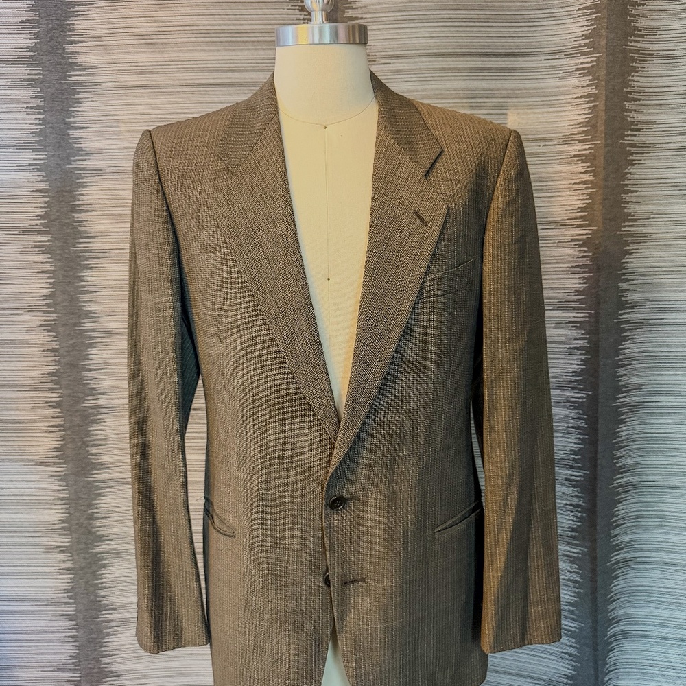 MANI by Giorgio Armani Brown Micro-Stripe Blazer | Made in Italy | Men’s M / 40R